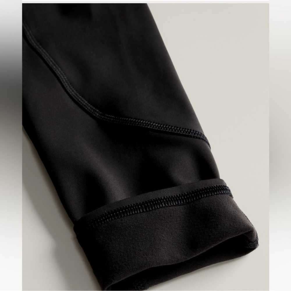 NWOT Athleta Rainier Tights Fleece Lined Black (Large) - Picture 10 of 12